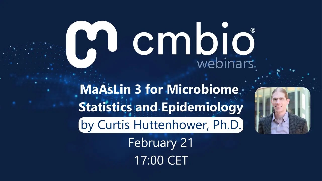 CMBio webinar: MaAsLin 3 for Microbiome Statistics by Curtis Huttenhower