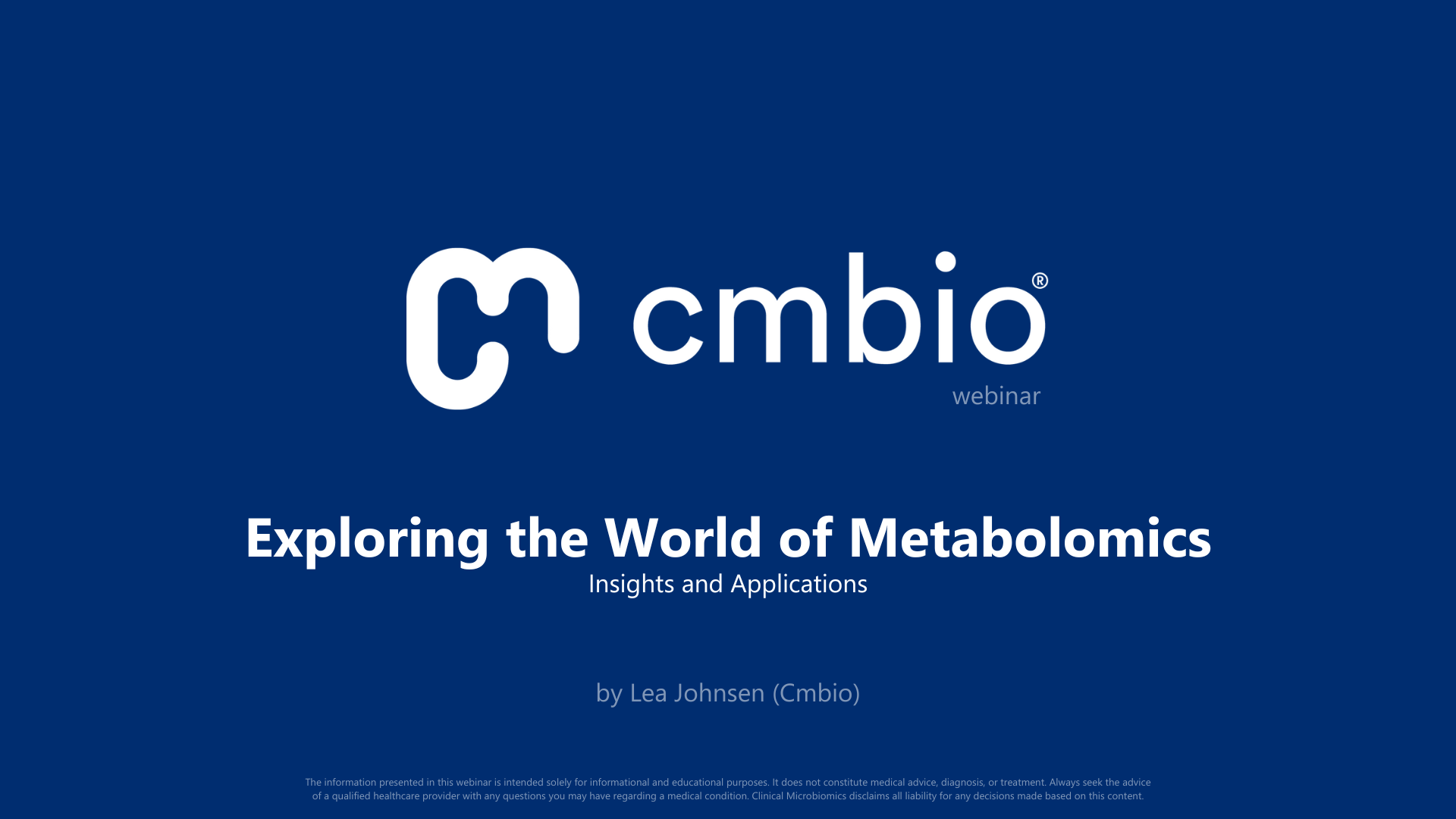 Metabolomics Webinar